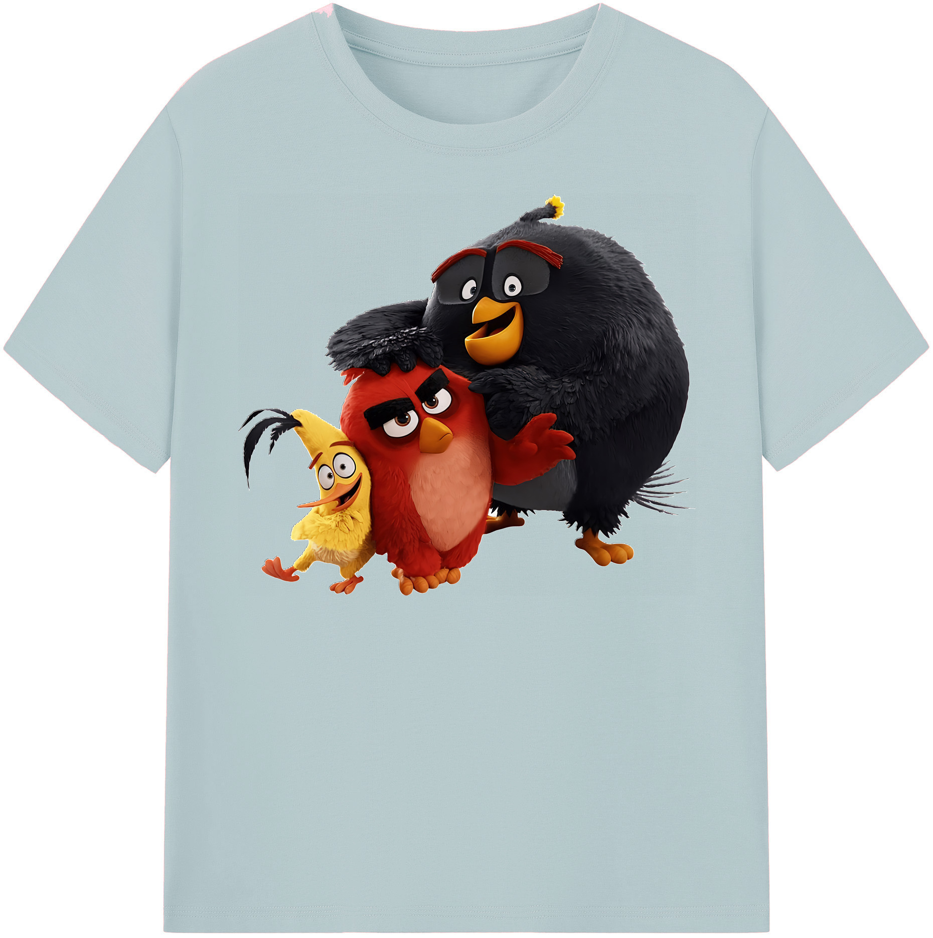 （画像用） Angry Birds アングリーバード 綿100％半袖Tシャツ（フロントプリント）